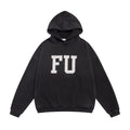 FEAR OF GOD FOG Main Line FU Logo Washed Fleece‑Lined Unisex Hoodie