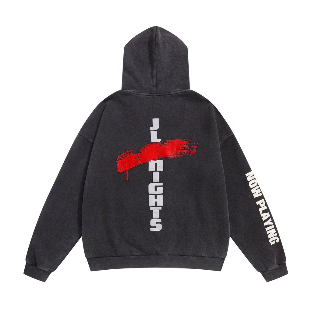 FEAR OF GOD FOG Vintage Washed Ripped Fleece‑Lined Hoodie