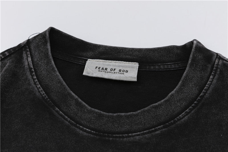 FEAR OF GOD FOG Vintage Washed Print Loose Crew Neck Unisex Tee