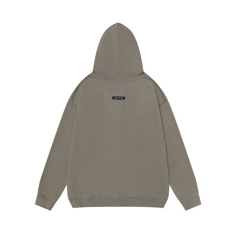 FEAR OF GOD FOG ESSENTIALS Solid Color Zip‑Up Hoodie Unisex