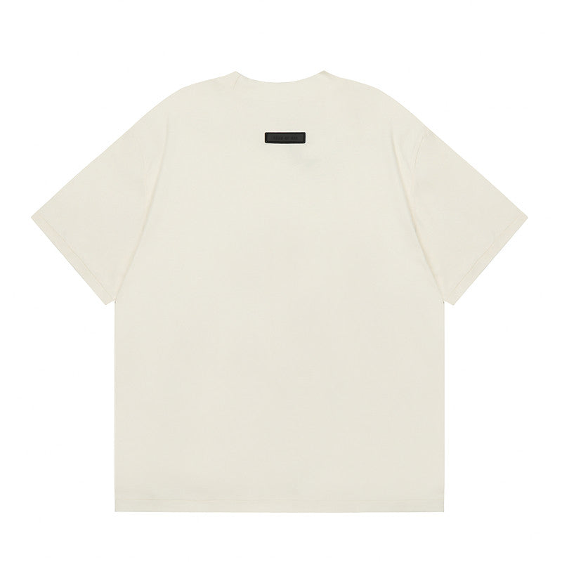 FEAR OF GOD ESSENTIALS Silicone Logo Short Sleeve T‑Shirt Unisex Loose Tee