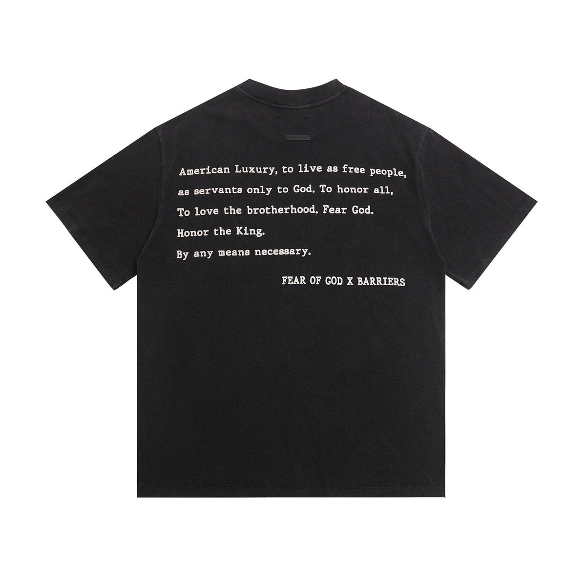 FEAR OF GOD FOG Main Line Collab Retro Unisex Street Print Short Sleeve Tee