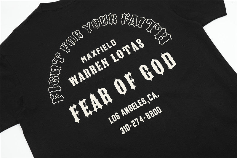 FEAR OF GOD ESSENTIALS Fight For Your Faith Back Print T‑Shirt